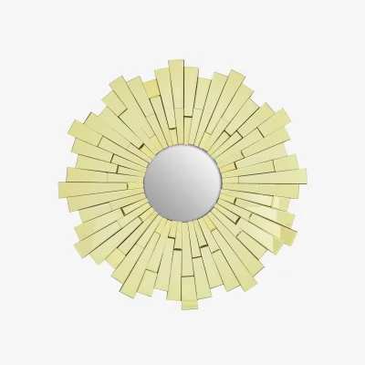 The Range Orsina Glitzy Large Circular Wall Mirror - Gold