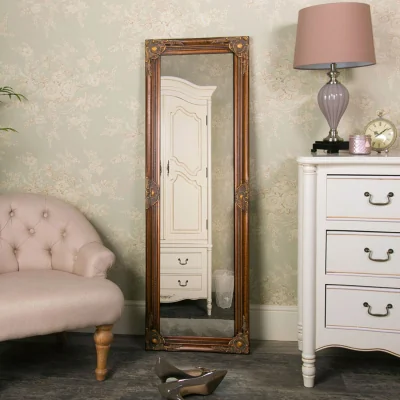 The Range Tall Wall Mirror 47cm x 142cm - Gold