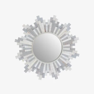 The Range Cindy Small Gold Finish Wall Mirror - Grey