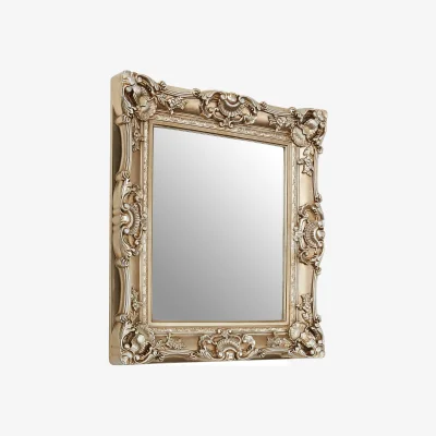 The Range Athena Medium Round Silver Wall Mirror - Gold