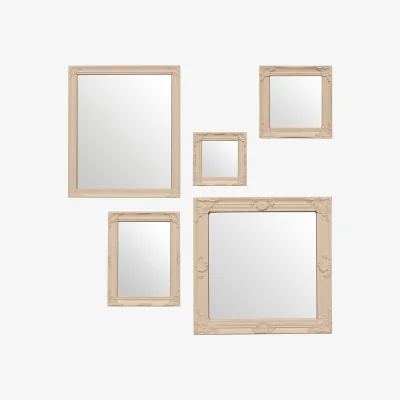 The Range Driftwood White Wash Round Wall Mirror - Grey