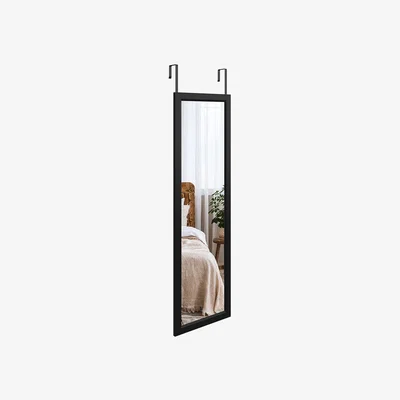 The Range Dripex Wall Mounted Mirror Full Length Toughened Glass White - Black