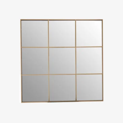 The Range Deco Antique Gold Effect Wall Mirror - Gold