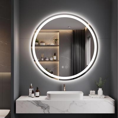 The Range LED Bluetooth Round Bathroom Mirror with Demister - White / 50cm