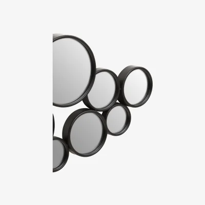 The Range Matera Gold Square Wall Mirror - Black
