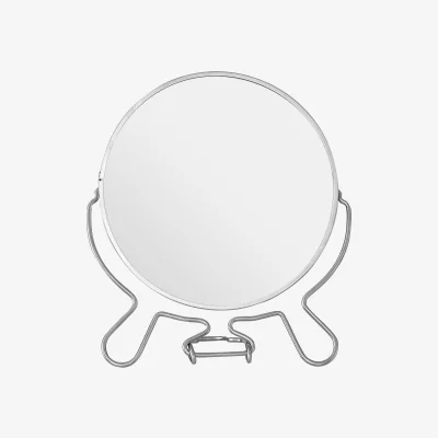 The Range Mison Silver Effect Two Sided Small Shaving Mirror