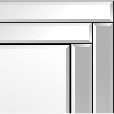 The Range MirrorOutlet Dorney All Glass Double Framed Mirror 120 x 80cm - All glass
