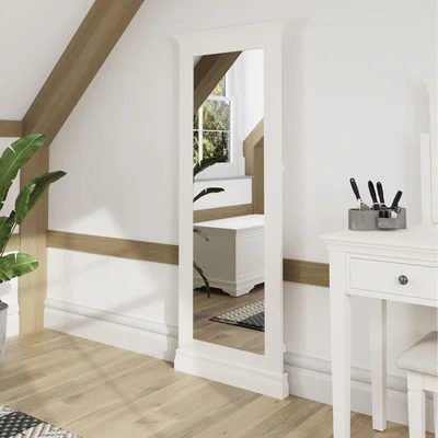 The Range Swanley Adjustable Freestanding Tall Cheval Mirror - White