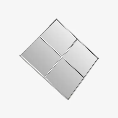 The Range Ruben Dimensional Squares Wall Mirror - Silver