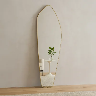 The Range Modern Metal Irregular Full Length Mirror - Gold