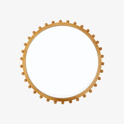 The Range Pine Wood Wall-Mounted Decorative Mirror - Natural Wood Colour / 79cm