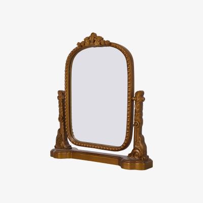 The Range Gold Decorative Vanity Mirror with Stand - Gold