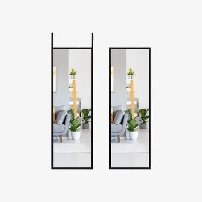 The Range Over the Door Mirror Decorative Mirror - Black