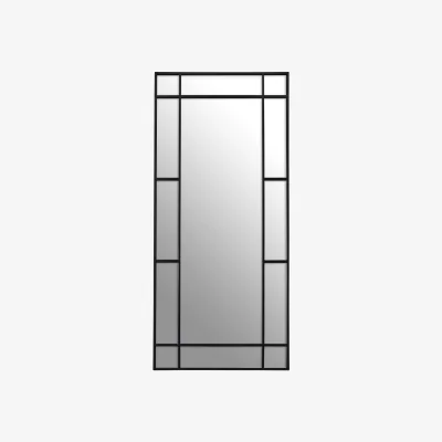 The Range Tiana Floor Standing Mirror Black Frame - Black