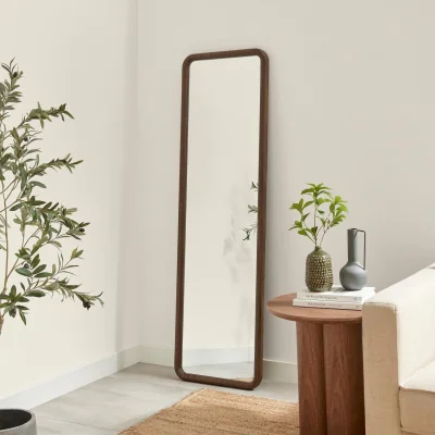The Range Line Walnut Wood Full Length Rectangle 170x50cm Mirror - Walnut