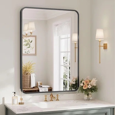 The Range Rectangular Hanging Wall Mirror Home Decorative - Black