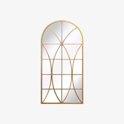 The Range Charles Bentley Madrid Arch Garden Mirror Rust Proof Water Resistant Wall Mount - Gold