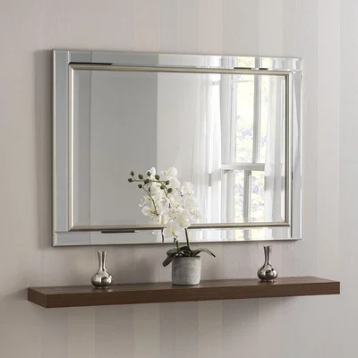 The Range Champagne Framed Beveled Mirror - Champagne / 105.5(h)x75(w)cm