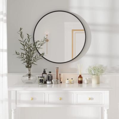 The Range NECHE Round Wall Mirror with Aluminium Frame - 40CM