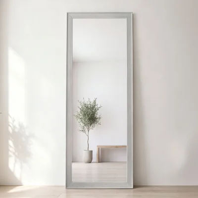 The Range Woven Rope Effect Lean-To Mirror - Grey