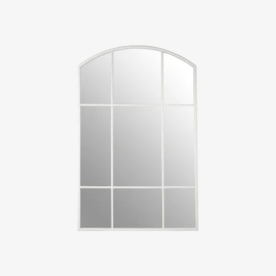The Range Sana Small Triple Panel Frame Wall Mirror - White