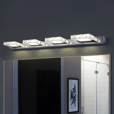 The Range Crystal 4 Lights Mirror Vanity Light Living Room Bedroom - Chrome
