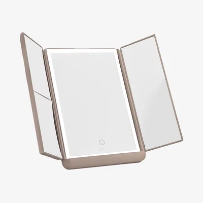 The Range Get Up and Glow Up Bi-Folding Mirror - Pink