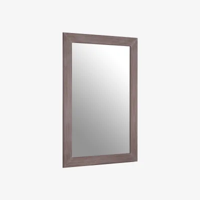 The Range Lidia Geometric Square Shaped Wall Mirror - Brown