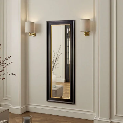 The Range Georgian Tall Bevelled Mirror - Black