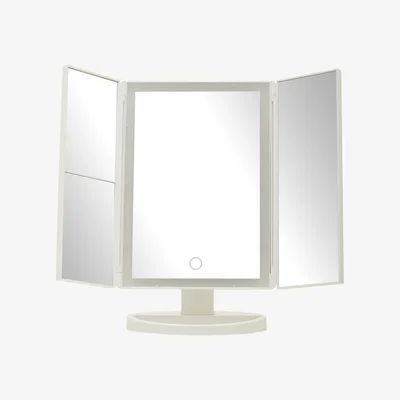 The Range Cassini Tri Fold White LED Table Mirror