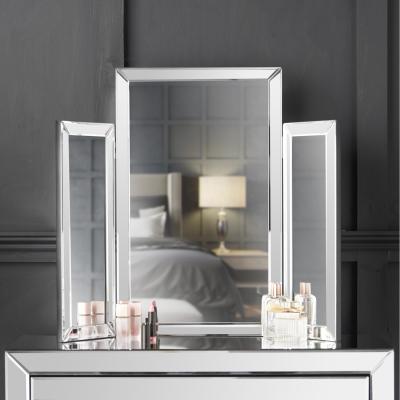 The Range Paloma Luxury Tri-Fold Folding Vanity Mirror  - Silver