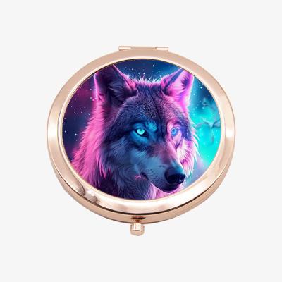 The Range Neon Wolf Rose Gold Compact Mirror - Rose Gold