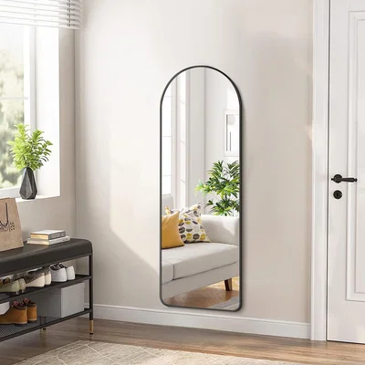 The Range Metal Frame Full Length Wall Mirror - Black