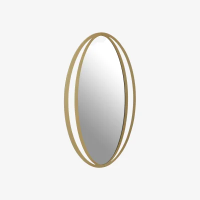 The Range Holmes Small Champagne Wall Mirror - Gold