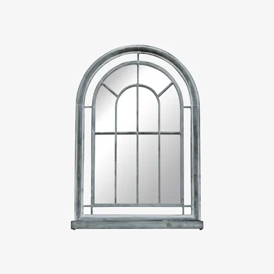 The Range Garden Premium Grey Arched Glass Mirror Suitable For Indoor Use - Grey