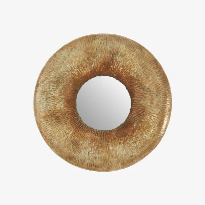 The Range Haniel Antique Grey Finish Ornate Wall Mirror - Gold