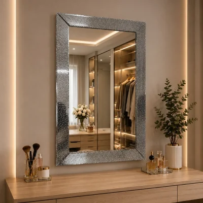 The Range Modern Sparkle Frame Mirror - Silver