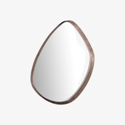 The Range DAR Zuna Wall Mirror, Brown Pine Effect, 88 x 79 cm