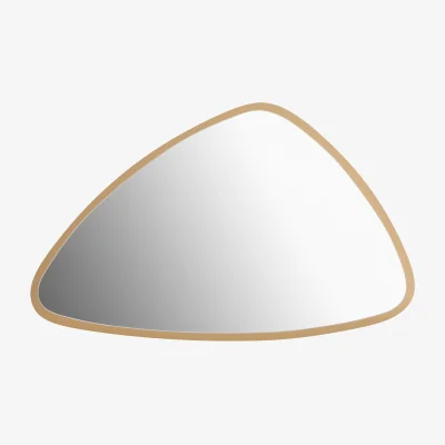 The Range Templar Pebble Design Copper Finish Round Wall Mirror - Brown