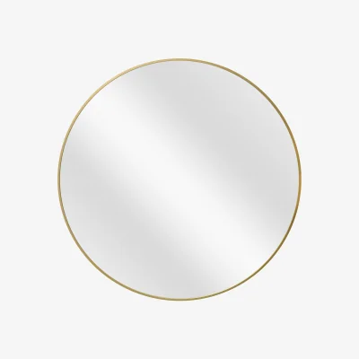 The Range Metal Round Mirror - Gold