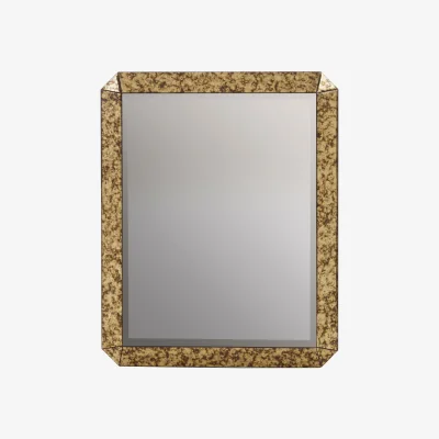 The Range Grenoble Gold Finish Rectangular Wall Mirror - Gold