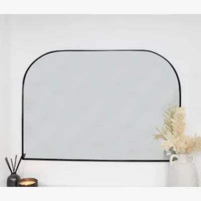 The Range Black Arch Over Mantle Aluminium Mirror 100 X 70 X 2.5 Cm - Blacky