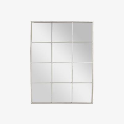 The Range Bentley Large Industrial Window Mirror - White