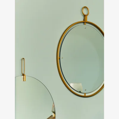 The Range Andrey Gold Finish Wall Mirror. - Gold