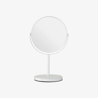 The Range Marisha White Metal Swivel Large Table Mirror - White