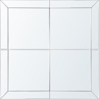 The Range Set of 4 Glass Framed Wall Mirror - Clear