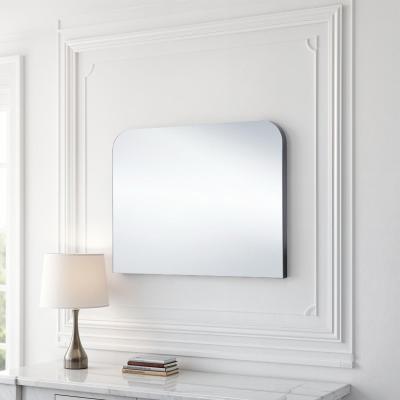 The Range Radius Curved Mantle Wall Mirror Black - Black