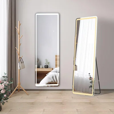 The Range Full Length Mirror with LED Lights - White / 150x40cm