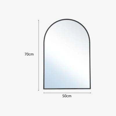 The Range Arched Wall Mirror with Black Frame - Black