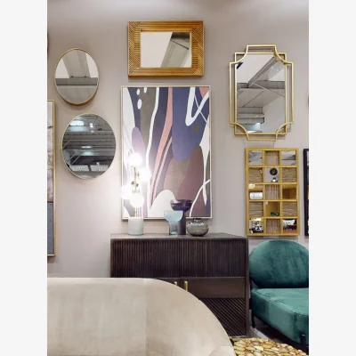 The Range Orsina Enzo Gold Wire Wall Mirror - Gold
